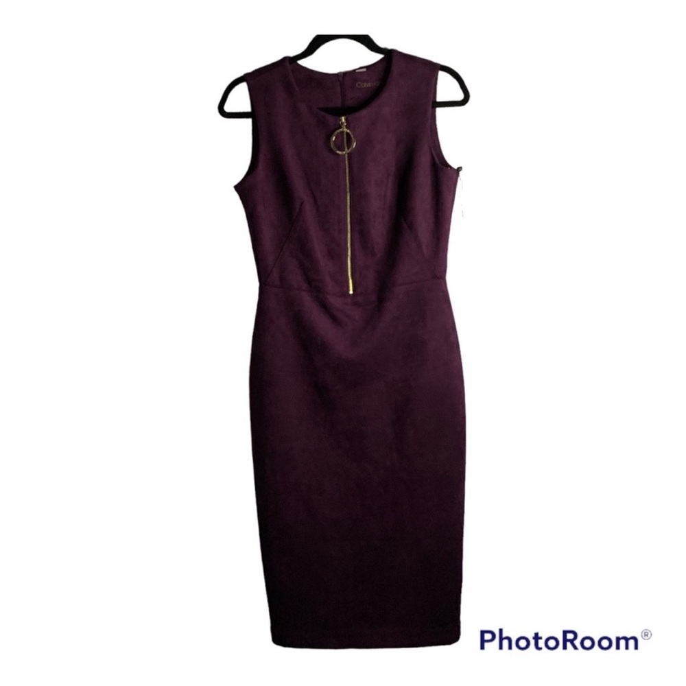 Calvin Klein Faux Suede Dress SZ 4